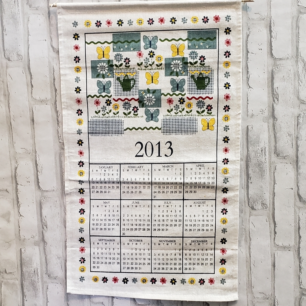 2013 Sultan's Linen Collector's Calendar Featuring Flowers and Butterflies
